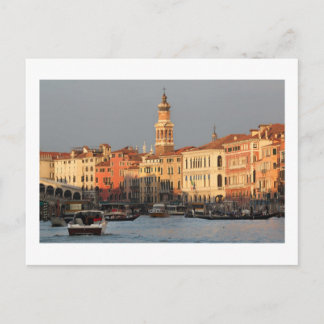 Venice Sunset bij het briefkaart van de Rialtro Br