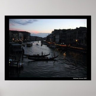 Venice Sunset met Gondalas Poster