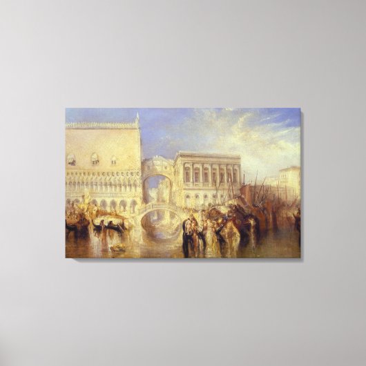 Venice the Bridge of Sighs J. M. W. Turner Italy Canvas Afdruk (Voorkant)