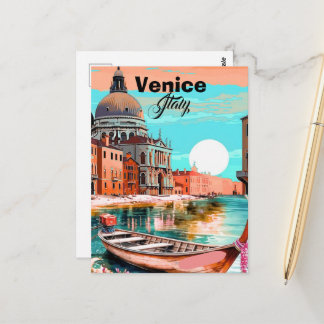 Venice Travel Postcard Art, Venice Postcard, Venic Briefkaart