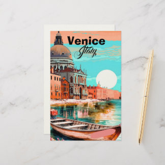 Venice Travel Postcard Art, Venice Postcard, Venic Briefpapier