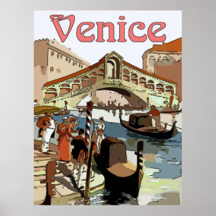Venice Travel Poster, voeg tekst toe Poster