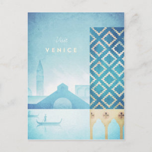 Venice Vintage Travel Poster - Art Briefkaart