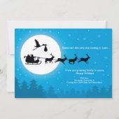 Venir à la ville Noël Grossesse Faire-part (Devant)