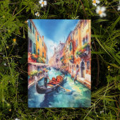 Venise Canaux Italie Aquarelle Carte postale