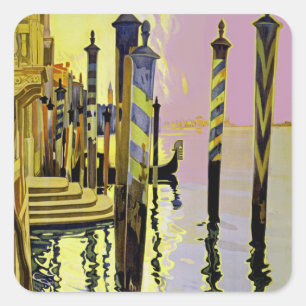 Venise et le Lido Vierkante Sticker