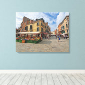 Venise étals marché voir impression toile (Insitu (Plancher de Bois))