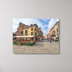 Venise étals marché voir impression toile