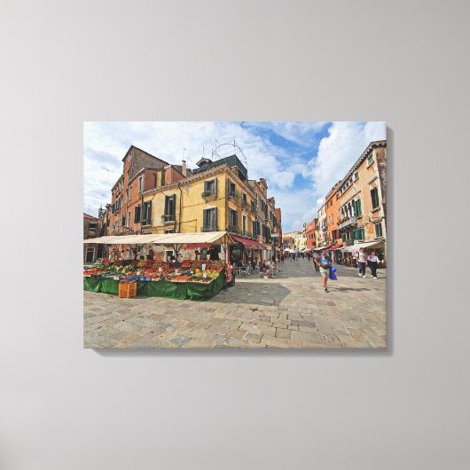 Venise étals marché voir impression toile (Recto)