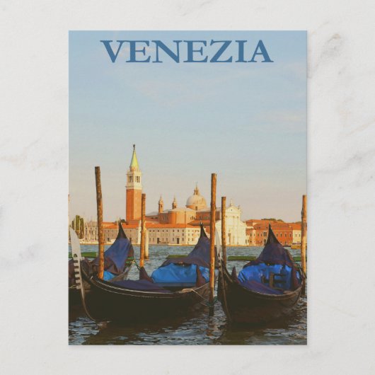 Venise, Italie Gondola Boat Vintage voyage Carte p (Devant)