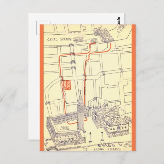 Venise Italie Grand Canal Carte Postale Ancienne (Devant / Derrière)