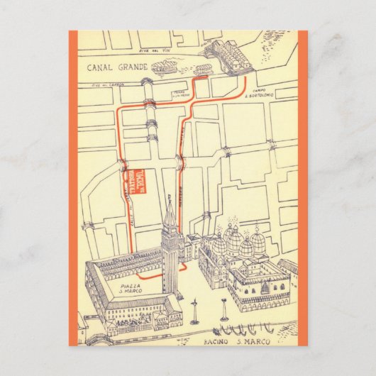 Venise Italie Grand Canal Carte Postale Ancienne (Devant)