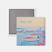 Venise, Italie Sunset Pittoresque View Magnet (Recto/Verso)