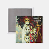 Venise, Masques de Carnaval - Italie (Frigo Magnet (Recto/Verso)