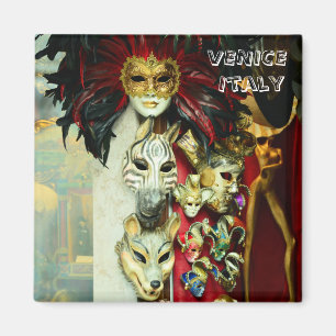Venise, Masques de Carnaval - Italie (Frigo Magnet