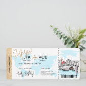 Venise Surprise Anniversaire Carte d'embarquement (Debout devant)