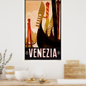 Venise Venise Italie - Affiches Vintage voyage (Cuisine)
