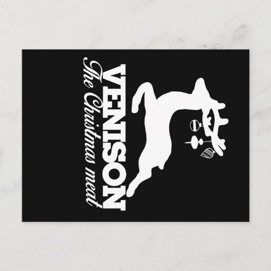 Venison van het kerstvlees feestdagenkaart (Voorkant)