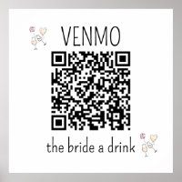 VENMO de Bride een Drink QR Code Bachelorette Part