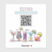 VENMO de Bruid een Cocktail Custom Cutout Sticker (Vel)