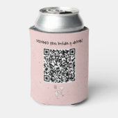 Venmo de Bruid Een Drankje Aangepaste QR-code Blikjeskoeler (Blikje Achterkant)