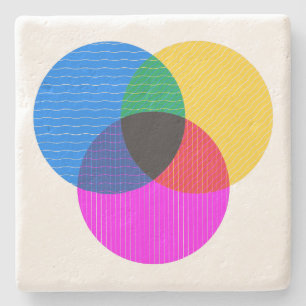 venmo-diagram stenen onderzetter