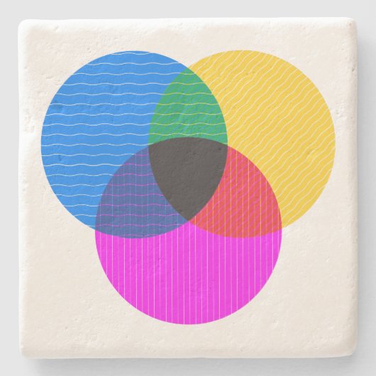 venmo-diagram stenen onderzetter (Voorkant)