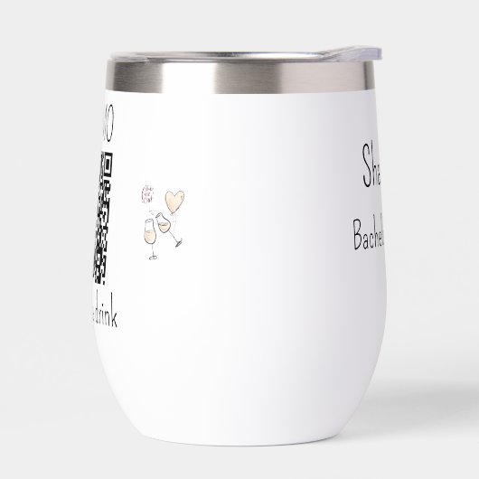 VENMO la mariée une boisson QR Code Bachelorette P (Gauche)