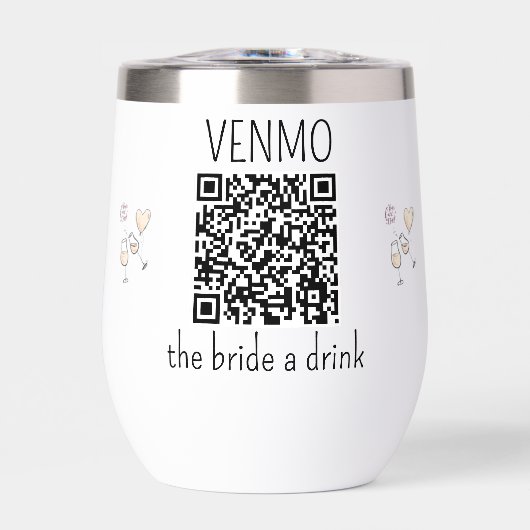 VENMO la mariée une boisson QR Code Bachelorette P (Avant)