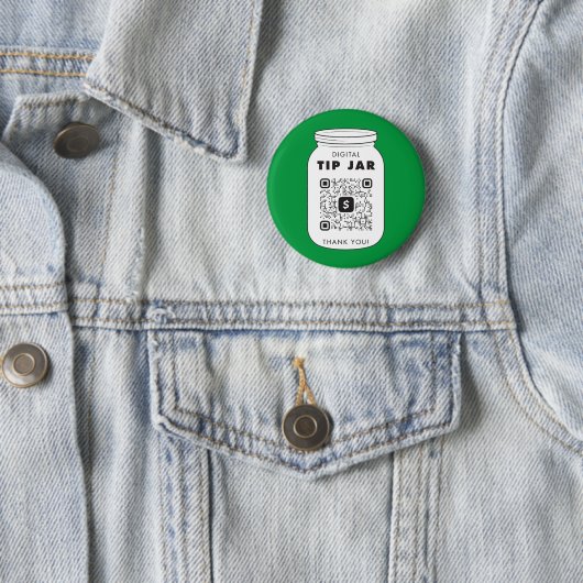 Venmo of Cash App QR Code Tip Jar Button (In situ)