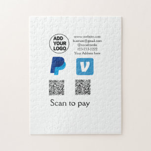 Venmo paypal scan om q of code logo tekst toe te v legpuzzel