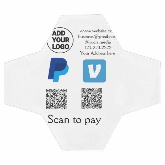 Venmo paypal scan pour payer ajouter q r code logo (Plat)