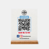 Venmo QR Code Betaling | Scannen naar betalend bed Acryl Bord (Voorkant)