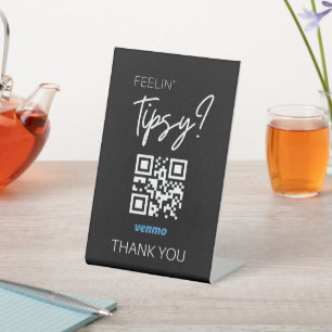 Venmo QR Code Signe pour les barmans - Sensation T