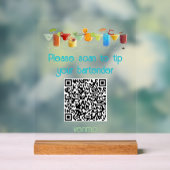 Venmo QR Code Tip Sign | Acryl Bord (Neutraal)