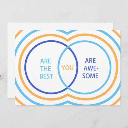 Venn-diagram Dank u kaart (Voorkant / Achterkant)