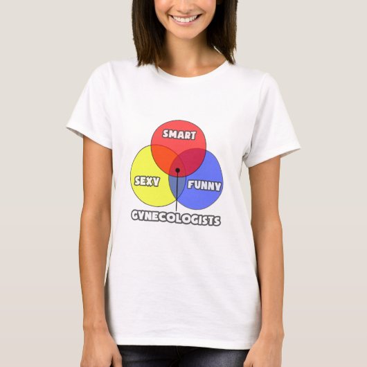 Venn-diagram .. Gynaecologen T-shirt (Voorkant)