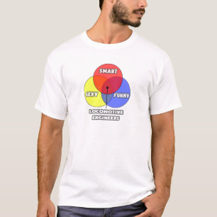 Venn-diagram .. Locomotief ingenieurs T-shirt