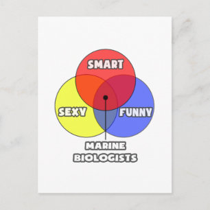 Venn-diagram .. Mariene biologen Briefkaart