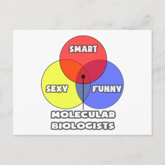 Venn-diagram .. Moleculaire biologen Briefkaart
