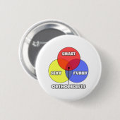 Venn-diagram .. Orthopedisten Ronde Button 5,7 Cm (Voorkant /achterkant)