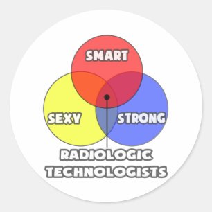 Venn-diagram ... Radiologische Technologie Ronde Sticker
