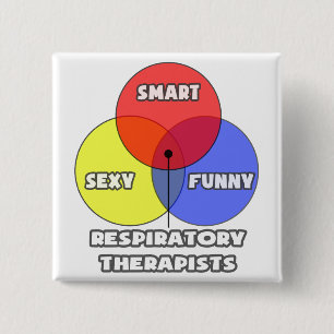 Venn Diagram ... Respiratory Therapists Vierkante Button 5,1 Cm