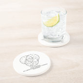 Venn-diagram van het Grieks, Latijn en Russisch Cy Zandsteen Onderzetter (Zijkant)