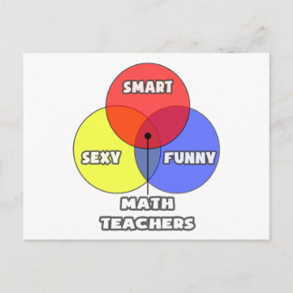 Venn-diagram ... Wiskunde leraren Briefkaart