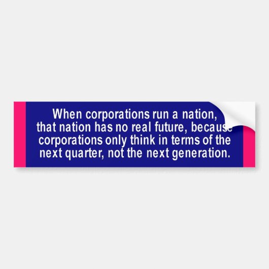 Vennootschappen Bumpersticker (Voorkant)