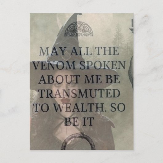 Venom to Wealth Witch Prayer  Briefkaart (Voorkant)