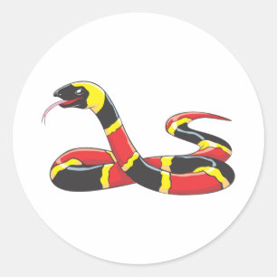 Venomous Eastern Coral Snake Ronde Sticker