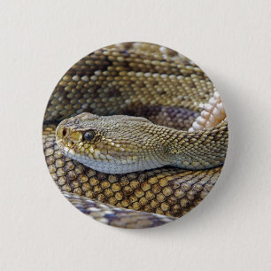 Venomous Rattle Snake Ronde Button 5,7 Cm