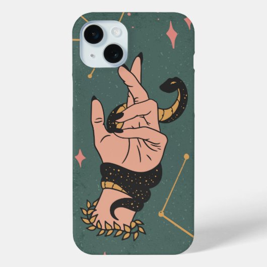Venomous Touch: Snake Hand Design Hoesje (Achterkant)
